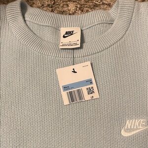 Nike Men's Light Blue Crewneck Sweater